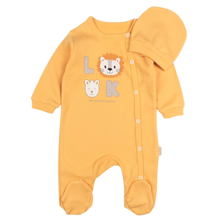 Salopete bebelusi baieti - Salopeta si caciulita, model Safari