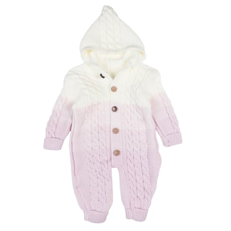 Salopete bebelusi fete - Salopeta tricotata pentru bebelusi, model roz