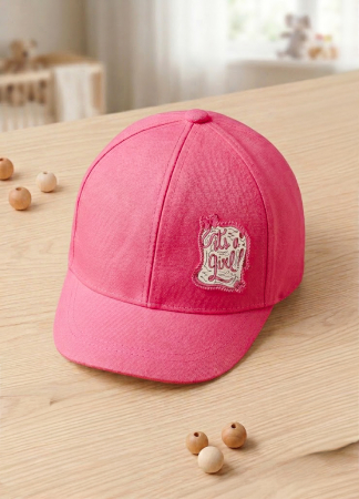 Camera bebelusului - Șepcuță pentru Fetite 1-2 Ani, cu Broderie Text It's a Girl, Culoare Roz Fucsia