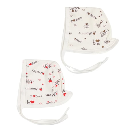 Noutăți - Set 2 caciulite pentru nou nascuti, model mam and dad