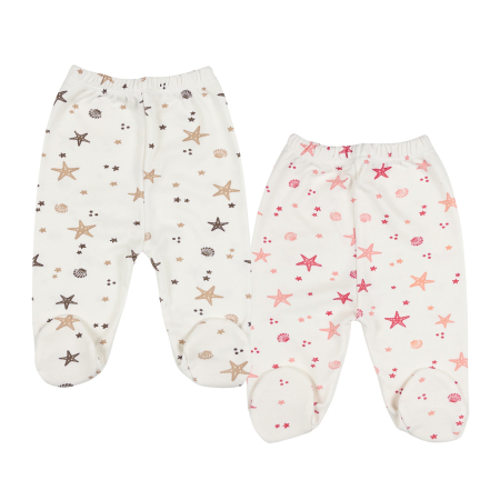 Haine bebelusi baieti - Set 2 pantalonasi pentru bebelusi, model cu stelute