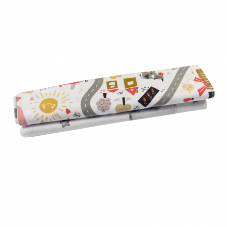 Botosi, sosete, dresuri, caciuli - Set 2 scutece din finet, 70x75 cm, Colorate