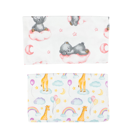 Botosi, sosete, dresuri, caciuli - Set 2 scutece din finet, 70x75 cm, model Norisori