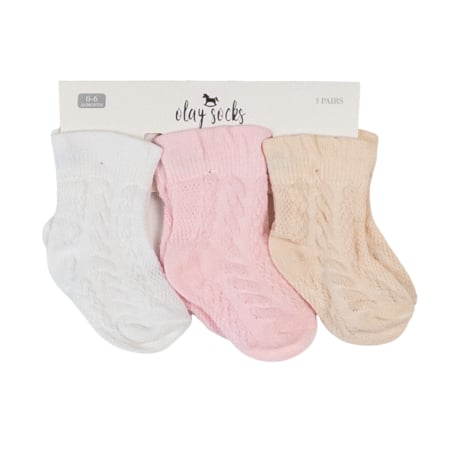 Botosi, sosete, dresuri, caciuli - Set 3 perechi sosete bebelusi 0-6 luni