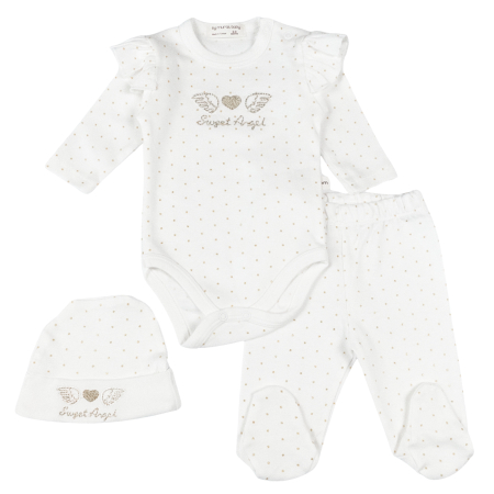 Compleuri bebelusi baieti - Set 3 piese pentru bebelusi, model Ingeras