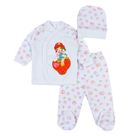Imbracaminte nou-nascuti ❤️ - Set 3 piese pentru Nou Nascuti Fetite, Model Capsuna si norisori
