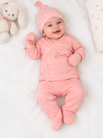 Imbracaminte nou-nascuti ❤️ - Set 4 piese pentru nou nascuti, Model Roz