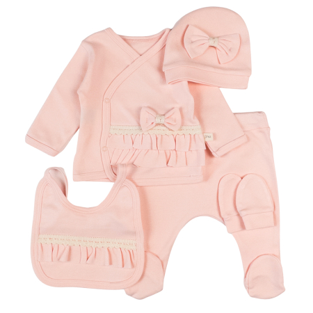 Seturi fetite - Set 5 piese pentru Nou Nascuti fetite, Model Fundite