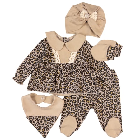 Imbracaminte nou-nascuti - Set 5 piese pentru Nou Nascuti fetite, Model ''FASHION"