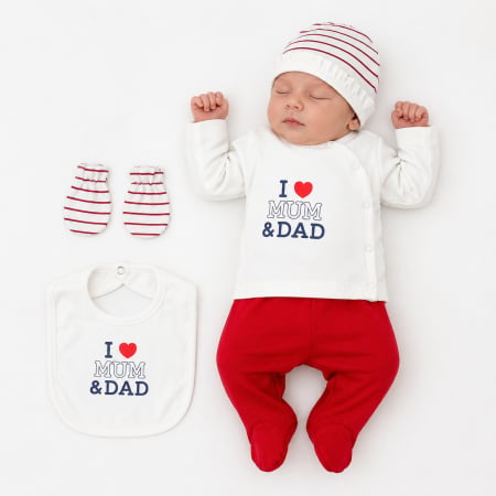 Seturi fetite - Set 5 piese pentru Nou Nascuti fetite, Mom&Dad