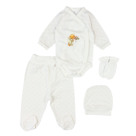 Haine bebelusi baieti ❤️ - Set 4 Piese Nou-Născut, model Îngeraș