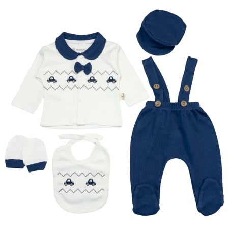 Imbracaminte nou-nascuti ❤️ - Set 5 piese pentru nou nascuti, Model mașinuțe