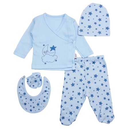 Imbracaminte nou-nascuti ❤️ - Set 5 piese pentru nou nascuti, Model Steluțe