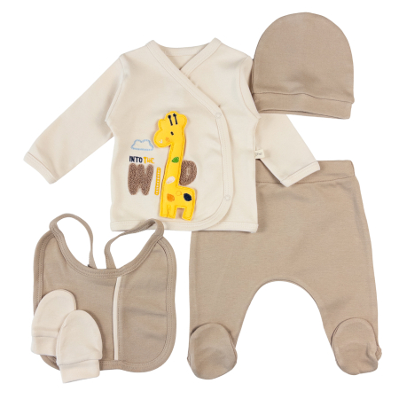 Haine bebelusi baieti ❤️ - Set 5 piese pentru nou nascuti, model Wild