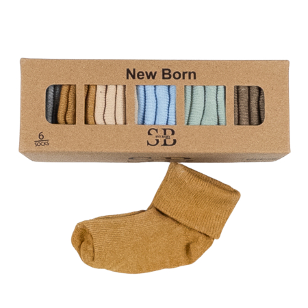 Botosi, sosete, dresuri, caciuli - Set 6 Perechi Şosețele Bumbac Nou Născut