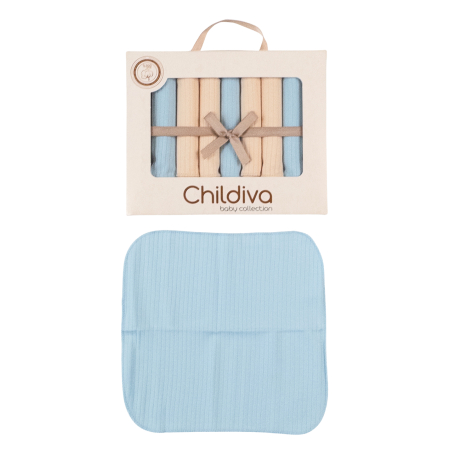 Botosi, sosete, dresuri, caciuli - Set 7 Batiste pentru bebelusi, blue