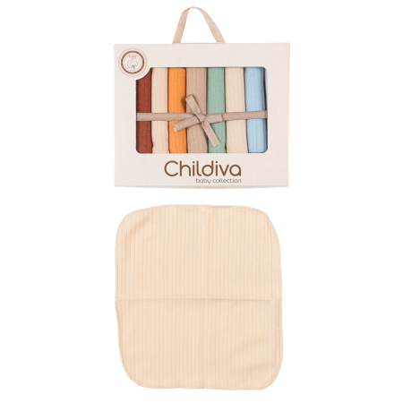 Botosi, sosete, dresuri, caciuli - Set 7 Batiste pentru bebelusi, bej