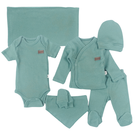 Haine bebelusi baieti ❤️ - Set 7 piese pentru Nou Nascuti, Safir