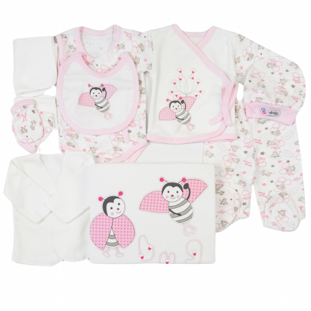 Set cadou 10 piese pentru nou nascuti, model Buburuza [0]
