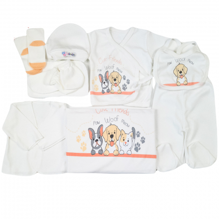 Set cadou 10 piese pentru nou nascuti, model Friends [0]