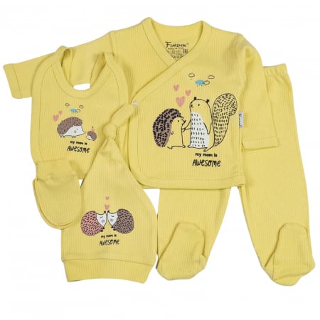 Body fete - Set cadou 5 piese pentru nou nascuti, Aricel
