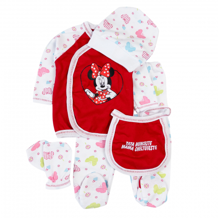 Seturi fetite - Compleu 5 piese pentru nou nascuti, MinieRosu