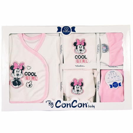 Set cadou 8 piese pentru nou nascuti, model Cool Girl  [1]