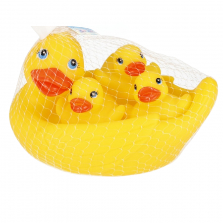 Noutăți - Set de jucării piuitori pentru baie, familie de rațuste