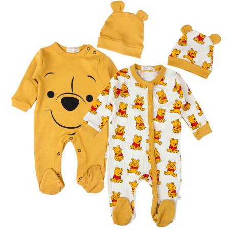 Salopete bebelusi fete - Set din 2 salopete pentru bebelus, Model Winnie
