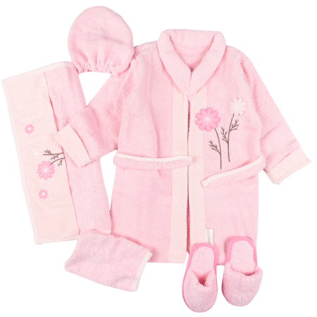 Imbracaminte nou-nascuti ❤️ - Set de baie pentru bebelusi, Culoare roz