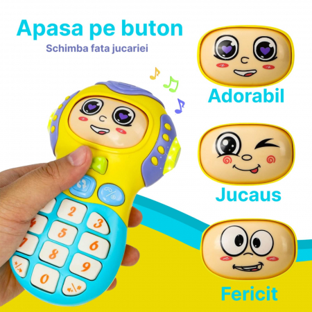 Set Jucarii Interactive, Telefon si volan cu lumini si sunete, +12 luni [2]