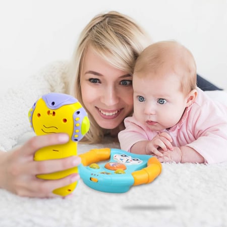 Set Jucarii Interactive, Telefon si volan cu lumini si sunete, +12 luni [1]