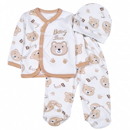 Compleuri bebelusi baieti - Set pentru nou nascuti, model ursulet  brun