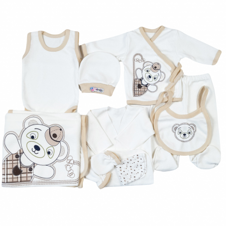 Set pentru nou nascuti, 10 piese, model Ursulet [0]