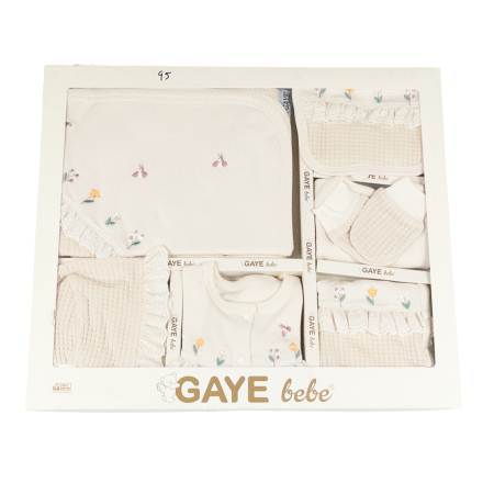 Seturi fetite - Set pentru nou nascuti, 10 piese, model Floral