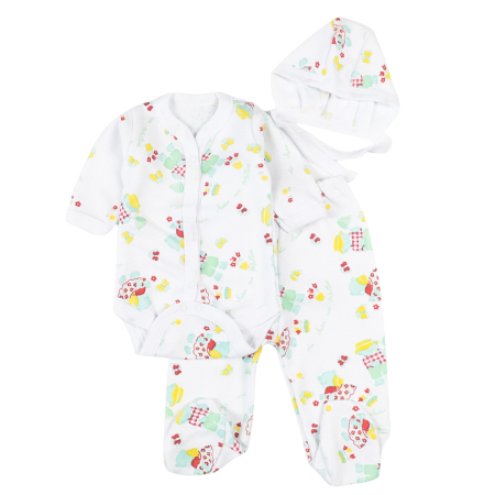 Haine bebelusi fete - Set pentru nou-născuți, 3 piese