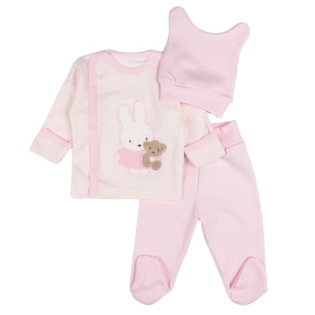 Seturi fetite - Set pentru nou-născuți – 3 piese, model Iepuras