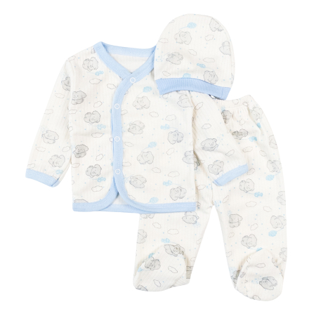 Compleuri bebelusi baieti - Set pentru nou-născuți – 3 piese, model Norisori