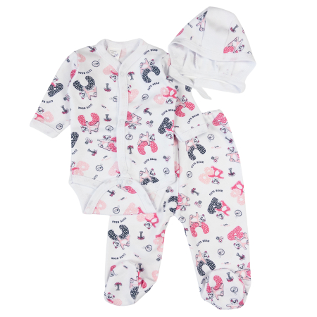 Haine bebelusi fete - Set pentru nou-născuți, 3 piese, model Koala