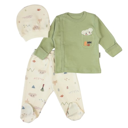 Compleuri bebelusi baieti - Set pentru nou-născuți – 3 piese, model Koala