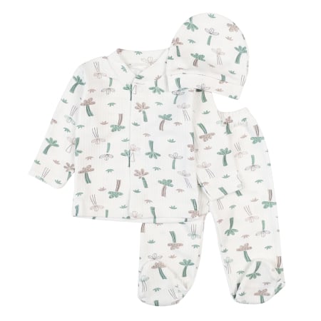 Seturi fetite - Set pentru nou-născuți – 3 piese, model Palmeras