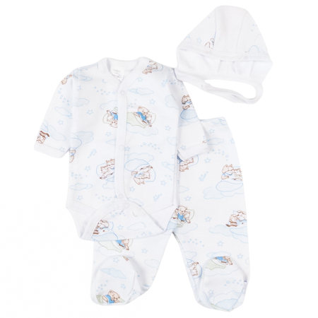 Haine bebelusi fete - Set pentru nou-născuți, 3 piese, model Norisori