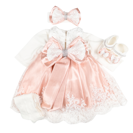 Haine bebelusi fete ❤️ - Set pentru nou-născuți, 5 piese, Model Printesa