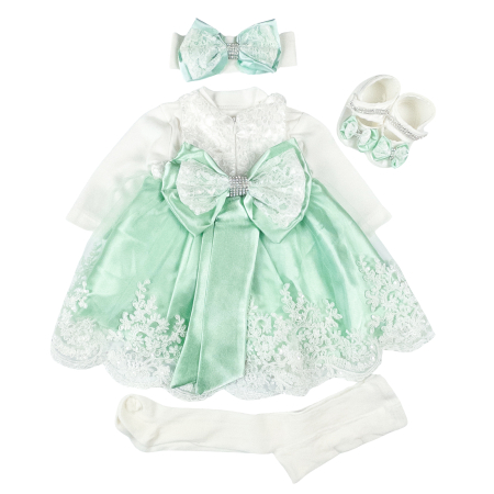 Seturi fetite - Set pentru nou-născuți, 5 piese, Model Printesa