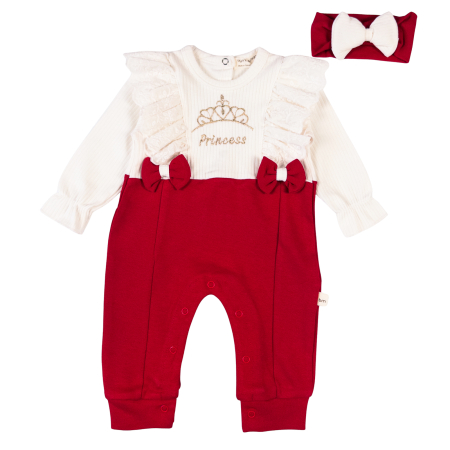Haine bebelusi fete ❤️ - Set salopetă și bentiță Asortată, model Princess