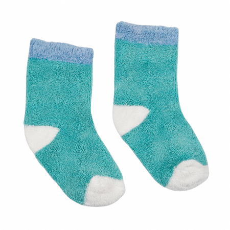 Botosi, sosete, dresuri, caciuli - Sosete pentru bebelusi, flausate, model vernil