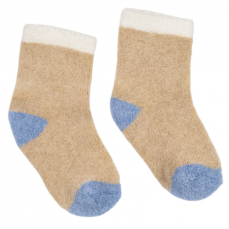 Botosi, sosete, dresuri, caciuli - Sosete flausate model brun deschis