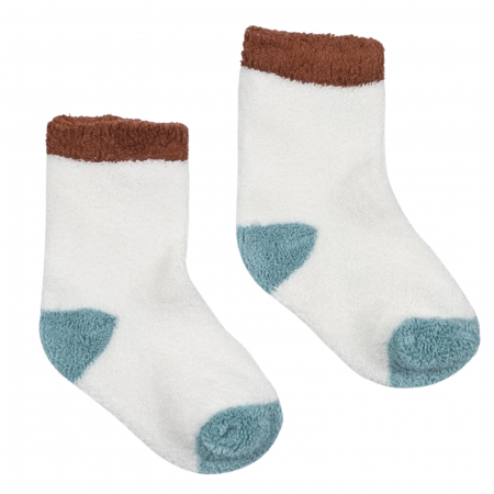 Botosi, sosete, dresuri, caciuli - Sosete flausate model alb