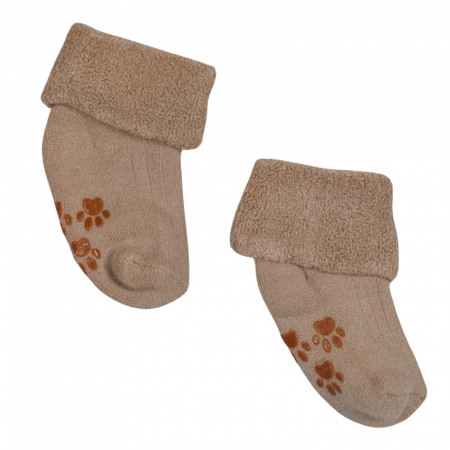 Botosi, sosete, dresuri, caciuli - Sosete groase bebelusi, cafeniu