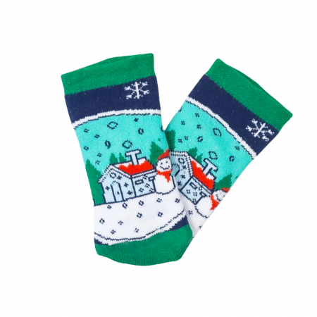 Botosi, sosete, dresuri, caciuli - Sosete groase turcoaz, Om de zapada